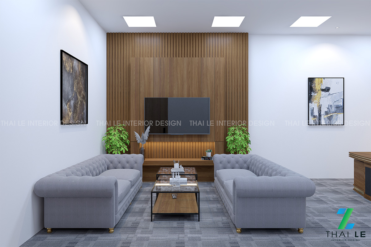 Thiết kế nội thất phòng giám đốc Phnôm Pênh Campuchia - 34m2